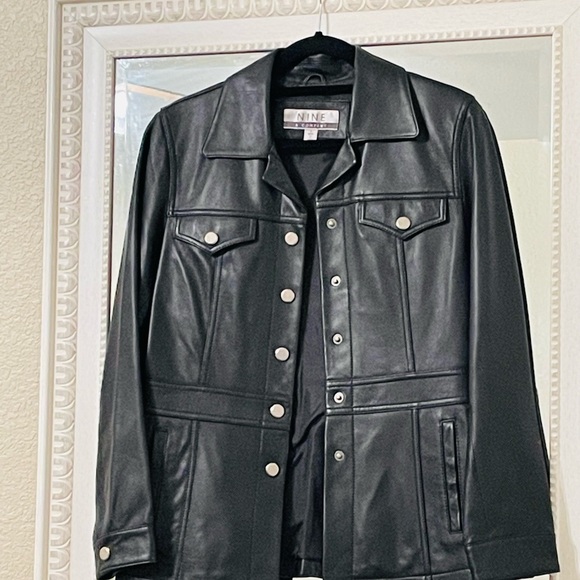 Nine & Company Flawless Women’s 100% Leather Jacket SZ Medium - Picture 3 of 6